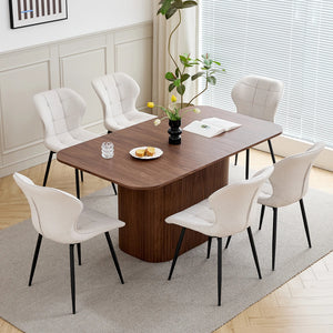 Modernes Esstisch aus Massivholz-Optik – Rechteckig 160 × 90 cm für 4–6 Personen | Minimalistisches Design