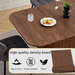 Modernes Esstisch aus Massivholz-Optik – Rechteckig 160 × 90 cm für 4–6 Personen | Minimalistisches Design