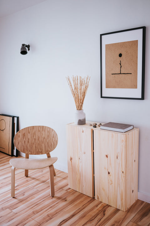 Holzwanddeko